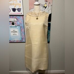 Majestic Cream Midi Dress with Floral Detail